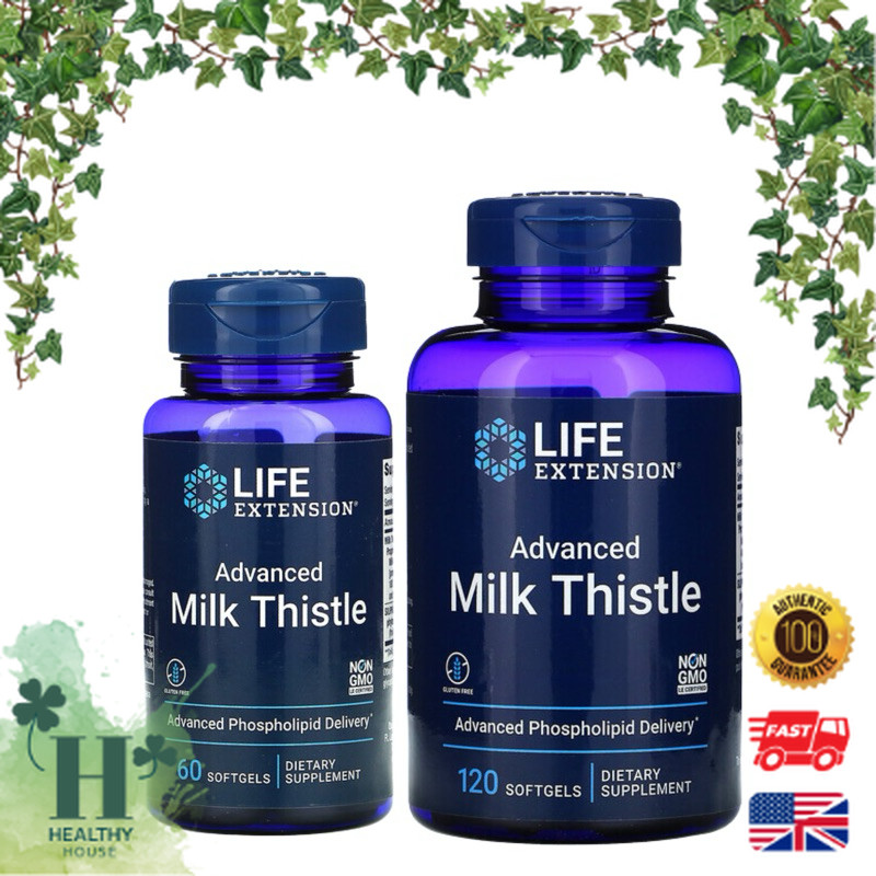 พร้อมส่ง Life Extension Advanced Milk Thistle 120 and 60 Softgels มิลค์ ทิสเซิล เสริมสุขภาพตับ