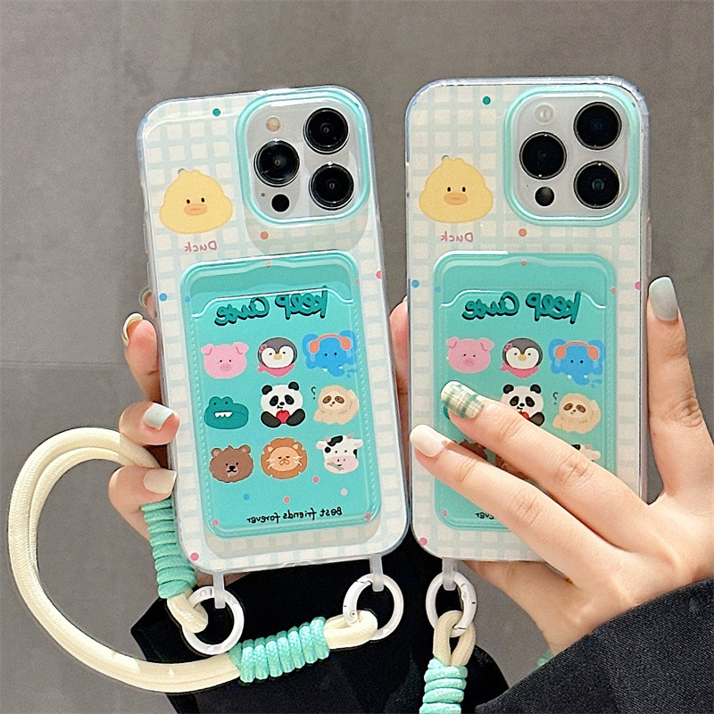 การ์ตูนสัตว์สําหรับ iphone 16promax 15promax 14/13/12/15/16pro iphone11 ใหม่เคส TPU iphone กันฝุ่น