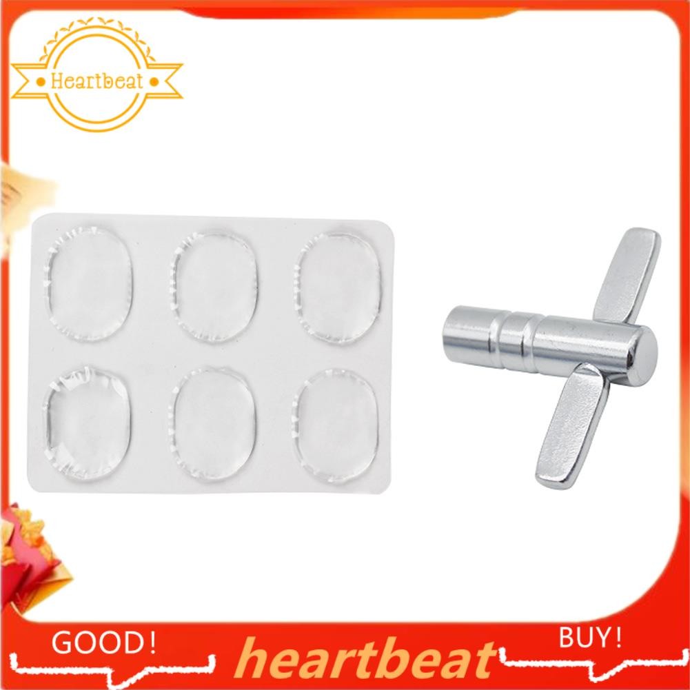 Drum Damper gel 6 แพ็ค พร้อม One Drum Tuning Key pack 1