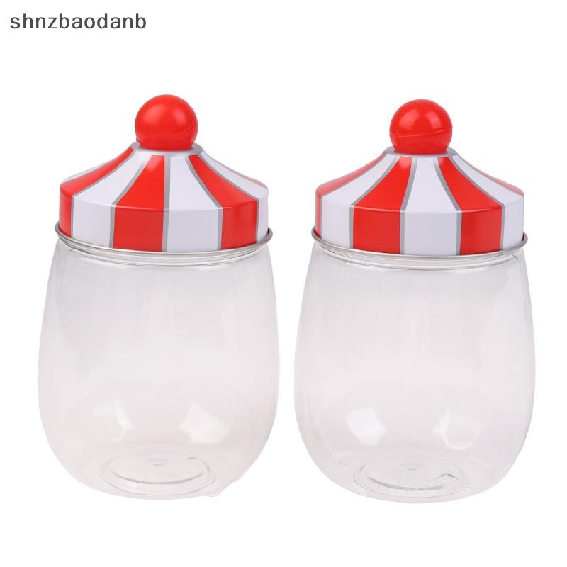 [SHNZFF] คริสต์มาสโปร่งใส Jar ของขวัญ Jar W/Lid สําหรับ Storing Nuts Candy บิสกิตของขวัญบรรจุใหม่ปี Xmas ตกแต่ง YBUI