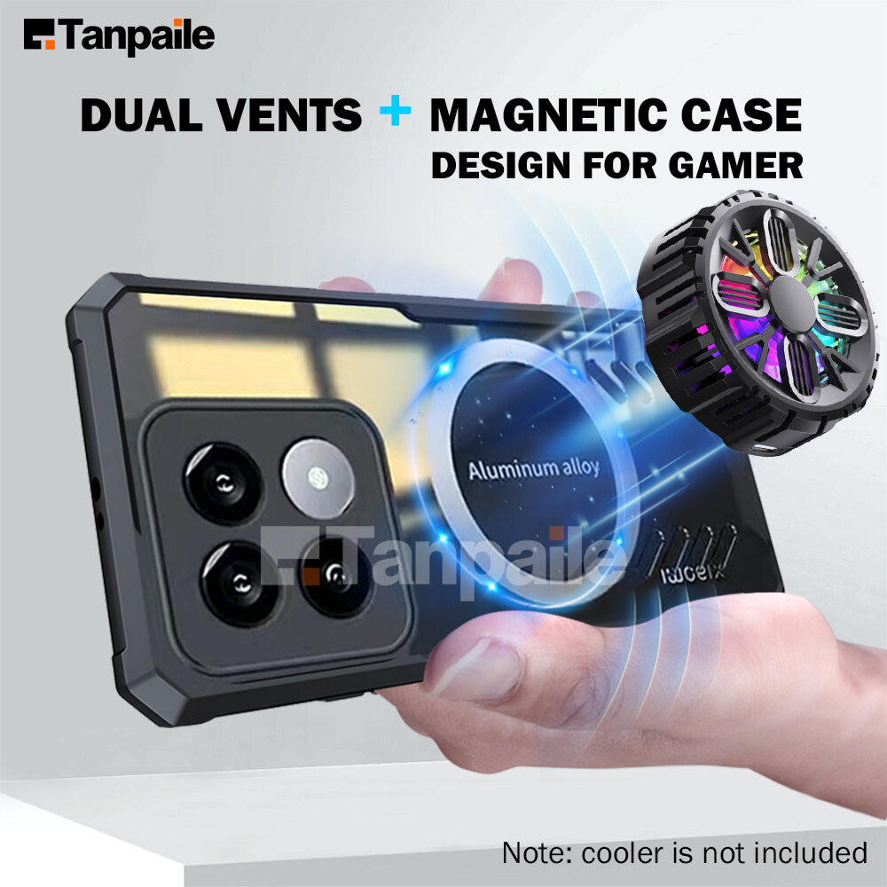 Tanpaile Cooling Case สําหรับ Xiaomi 14T Pro กรณีกันกระแทก Funda ป้องกันฝาครอบโทรศัพท์ Graphene การกระจายความร้อนปลอกE-sports King