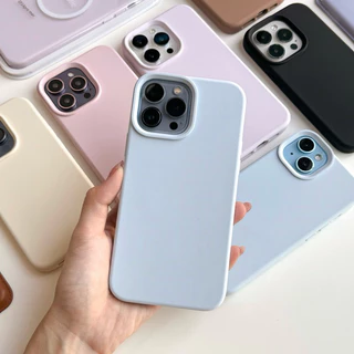 Supercase For iPHONE 16/15/14/13/12/11 Pro max Plus เคสซิลิโคน กันเปื้อน Silicone Cover Case สีพาสเทล 024