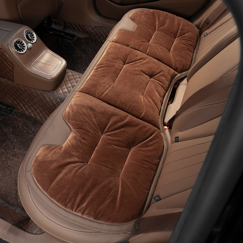 Universal flannel Soft car Seat Cushions Winter Plush in-car Heated Plus Velvet เบาะรองนั่งด้านหน้า