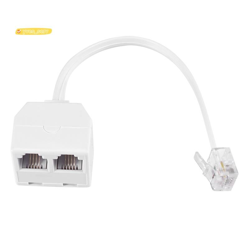 yves_service6P2C RJ11 ชายหญิงสองทางโทรศัพท์ Splitter สายแปลง