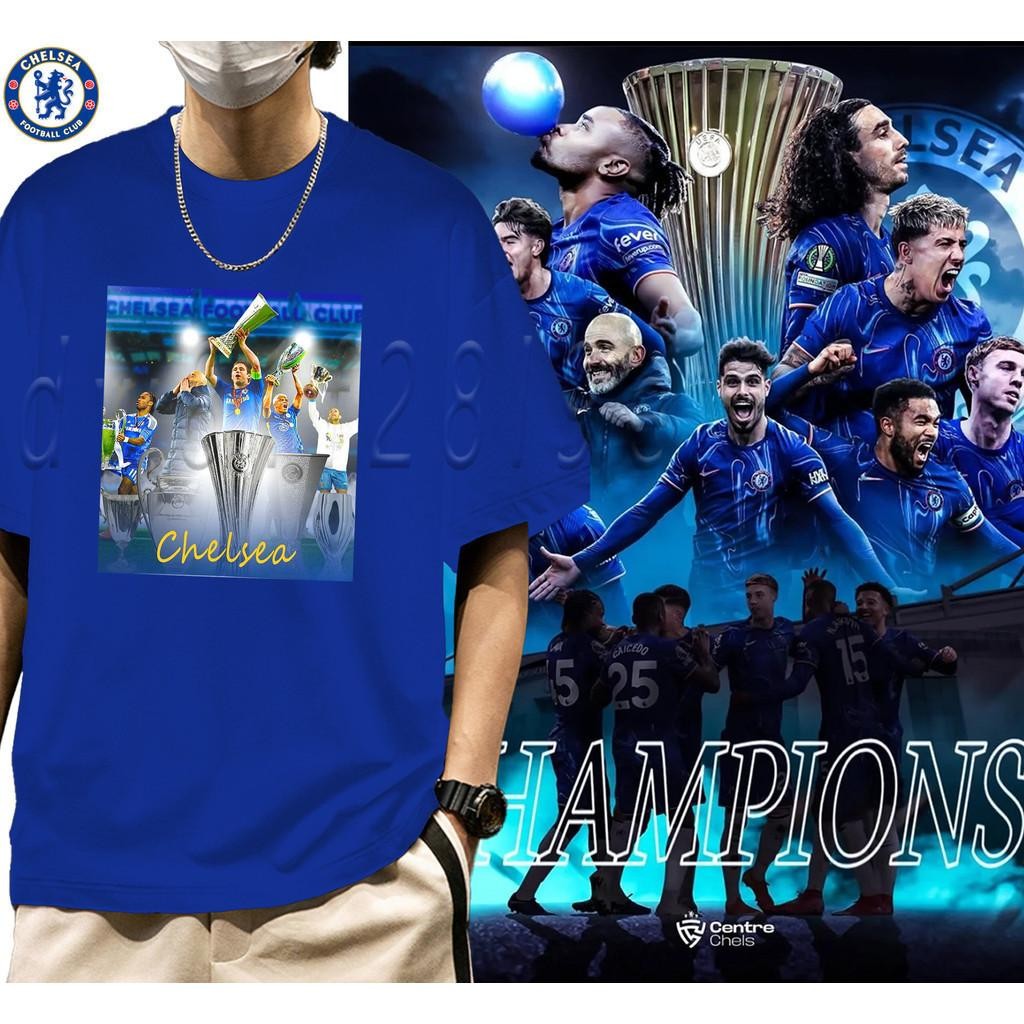 เสื้อเชลซี แชมป์ Europa League 2025 Champion ยุโรป Grand Slam เสื้อทีมแฟนบอล รุ่นสะสม ผู้ชายผู้หญิงใ