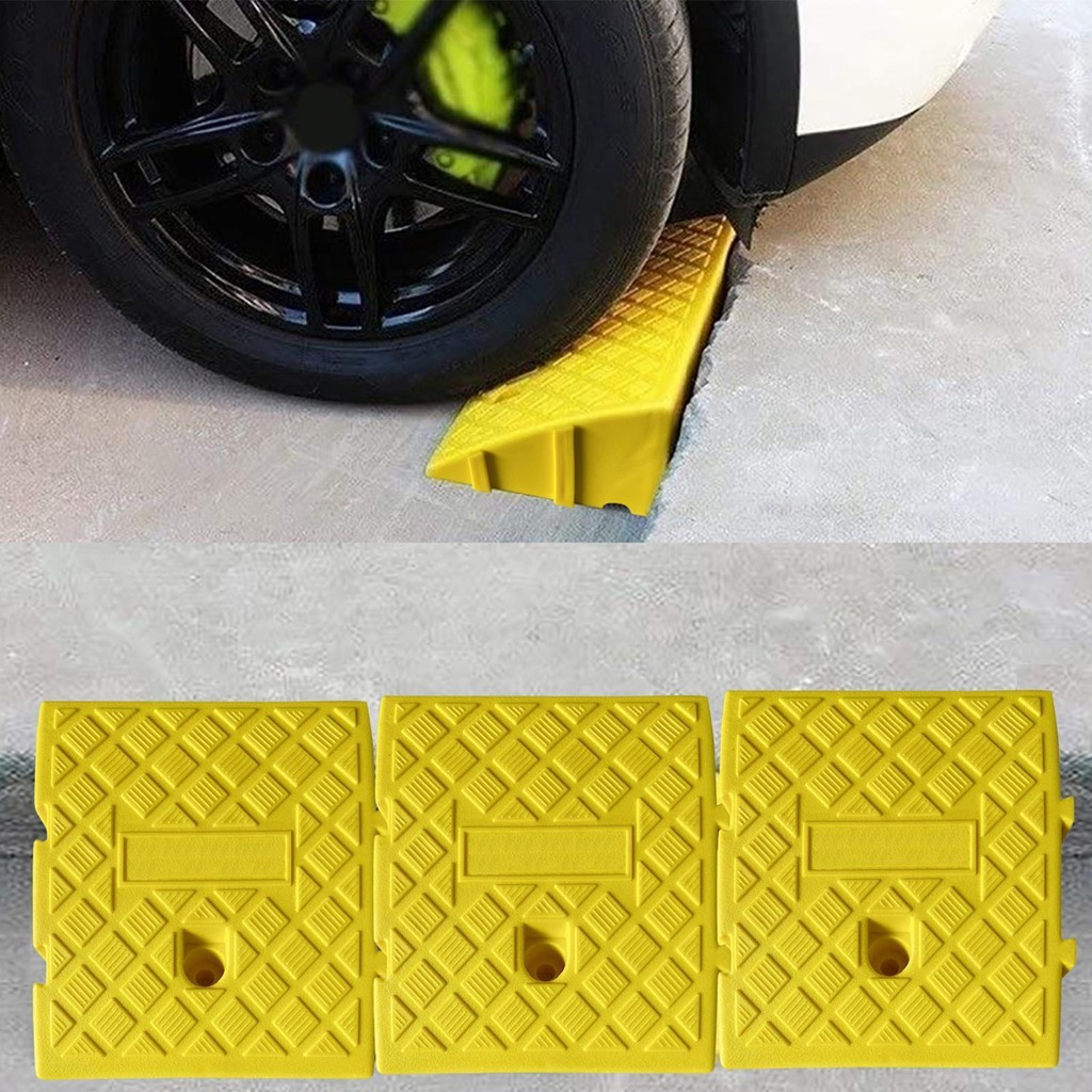 Driveway Curb RampsHeavy Duty เกณฑ์รถ Ramp แบบพกพาน้ําหนักเบายาง Ramp สําหรับ Driveway Sidewalk Load