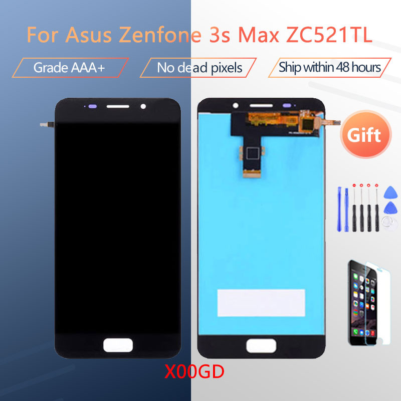 5.2 นิ้วสําหรับ ASUS Zenfone 3S Max ZC521TL LCD touch screen digitizer assembly, ZC521TL จอแสดงผล LC