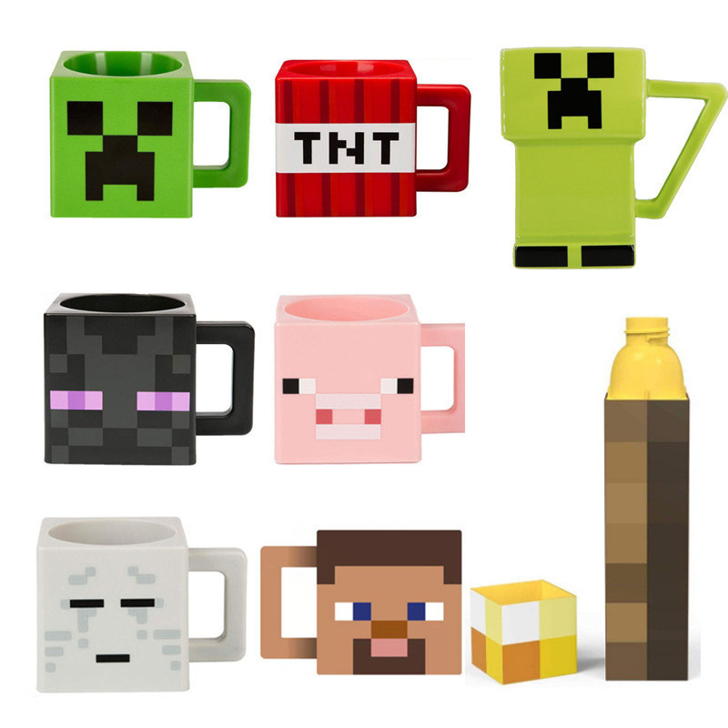 การ์ตูนถ้วยแก้ว Minecraft Final Shadow Man TNT Creeper Cup เกมอุปกรณ์ต่อพ่วงขวดน้ําเด็ก