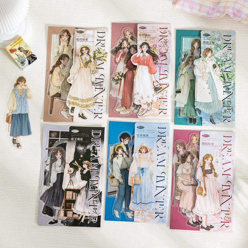 ไดลี่|30 ชิ้นเป็นตัวละครมืออาชีพสัตว์เลี้ยงสติกเกอร์แพ็คฝันจิตรกรวัสดุทุกวันสติกเกอร์คู่มือภูมิทัศน์วัสดุ ทําเอง ตกแต่งภาพตัดปะคู่มือสติกเกอร
