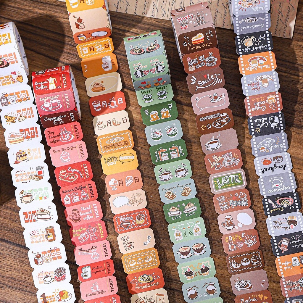 เทปวาชิ Junk Journal สติกเกอร์ป้ายตกแต่งสติ๊กเกอร์วินเทจสําหรับ Scrapbooking Junk Journal Supplies B