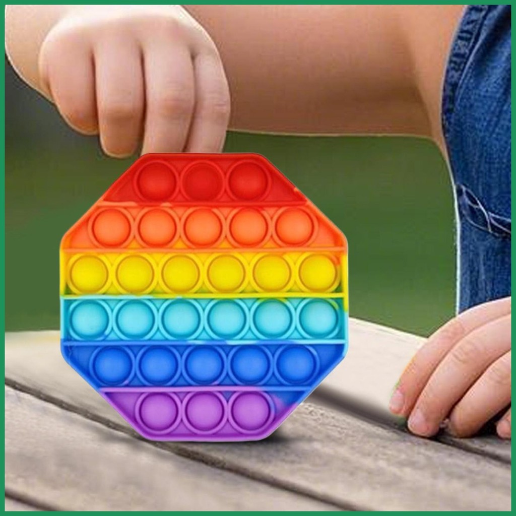 Bubble Poppers Fidget ของเล่น Pop Fidget Poppers Bubble Sensory ของเล่นบีบเงียบความเครียดลูกบอลแบบพก