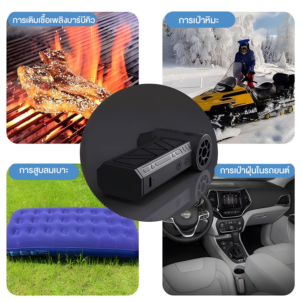 พัดลมเจ็ท พัดลมเทอร์โบเจ็ท 130000R RPM 8000mAh เครื่องเป่าลมไฟฟ้า แบบพกพา เครื่องเป่าลมมอเตอร์เทอร์โบ ความเร็วสูง - รูปที่ 2