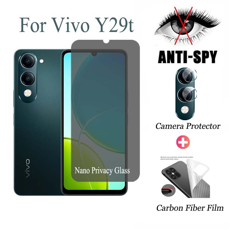 Vivo Y29t ความเป็นส่วนตัวกระจกนิรภัยสําหรับ Vivo Y29t Y29S Y29 5G 4G Anti-peeping ป้องกันหน้าจอกล้อง