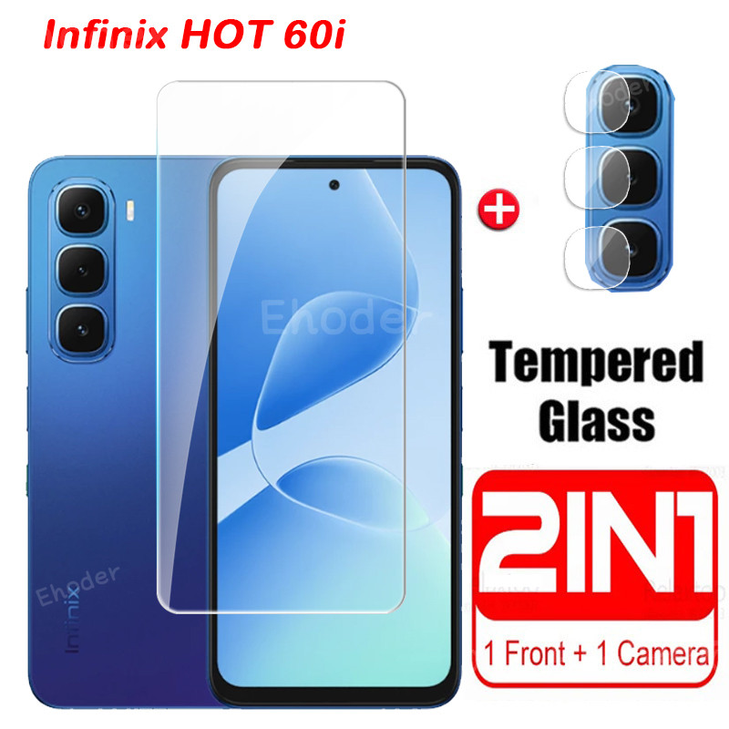 สําหรับ infinix Hot 60Pro Plus 60i 4G 5G 2025 ป้องกันหน้าจอคลุมทั้งหมดกระจกนิรภัยป้องกันสําหรับ infinix Hot60ProPlus 60Pro + Hot60 Hot60i ฟิล์มด้านหน้าเลนส์กล้อง