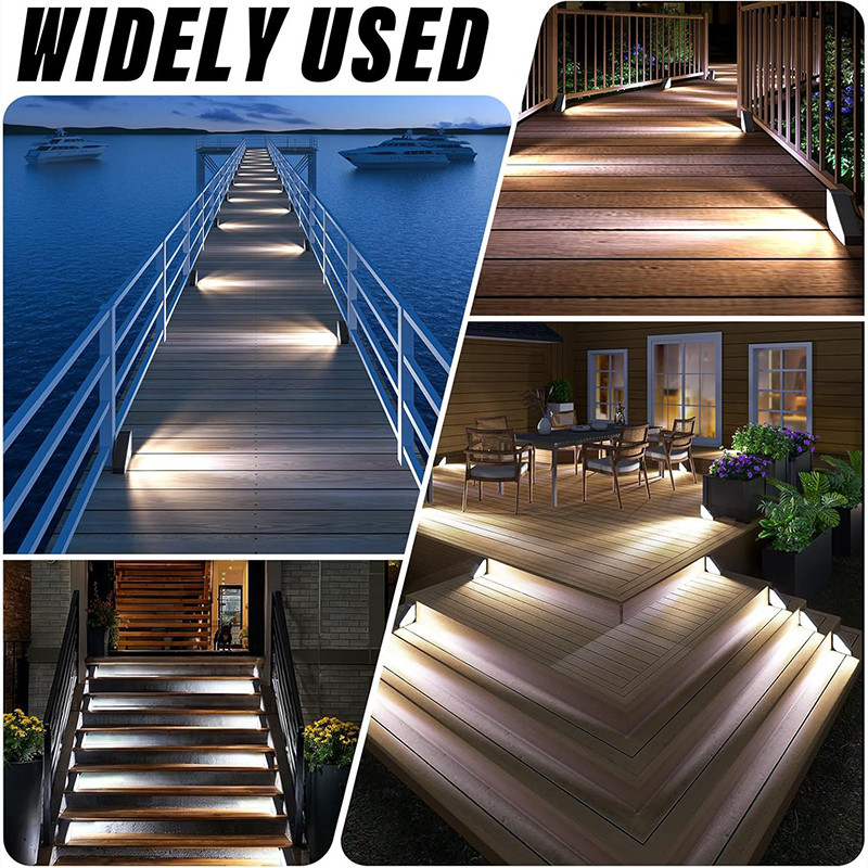 ไฟโซล่าเซลล์ LED กันน้ำกันฝน เปิดปิดอัตโนมัติ ติดตั้งง่าย สำหรับบันได รั้วบ้าน ทางเดิน สวน 2 ชิ้น แสงขาวแสงเหลือง - รูปที่ 7