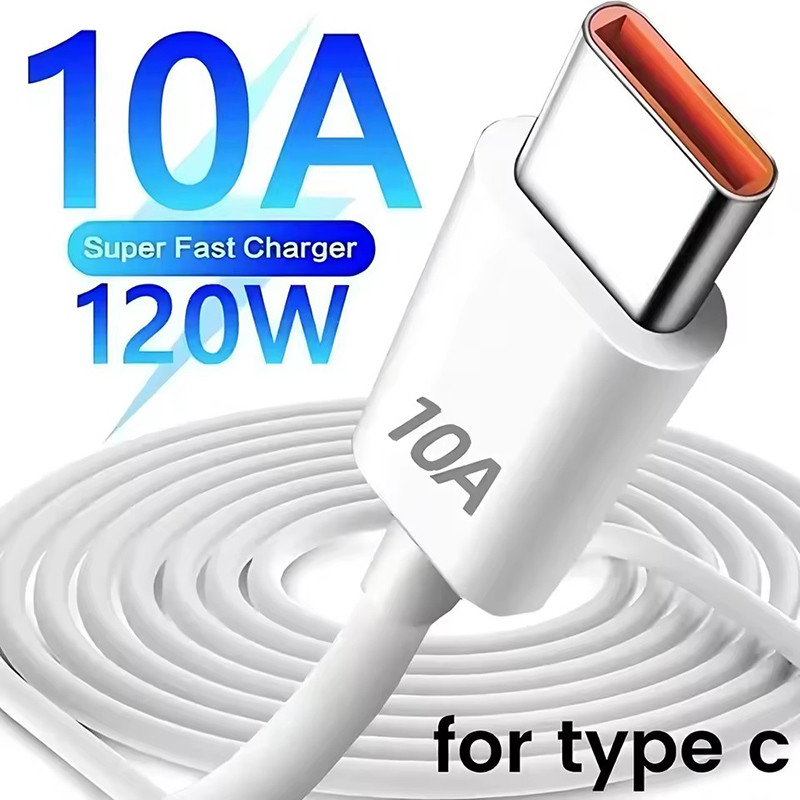 10A 7A สายเคเบิล Type-C ชาร์จเร็ว - สายเคเบิลข้อมูลโทรศัพท์ PVC ทนทาน