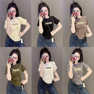 เสื้อยืดผู้หญิง ฤดูร้อน มาใหม่ เทรนด์แฟชั่นข้างถนน แขนสั้น คอกลม ระบายอากาศ พิมพ์ลาย เสื้อผ้า