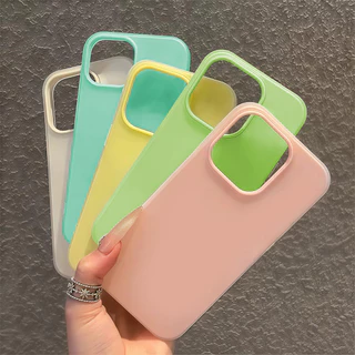 ส่งจากไทย เคสสำหรับไอโฟน15 สีเด่น เคสด้านครอบสองชั้นสีสัน For IPhone13 11 12 14PLUS 6/7/8 15 16Pro PROMAX X XS XR XSMAX