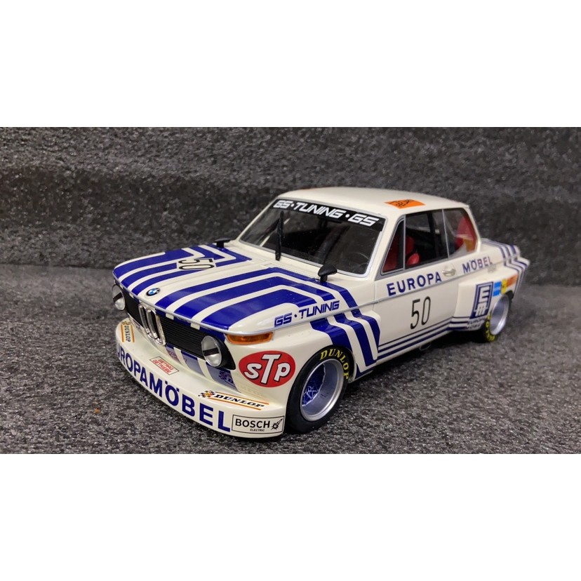 Bos 1/18 BMW 3 Series Racing Car BMW 2002 GS Tuning Resin Car Model Bulk Bag