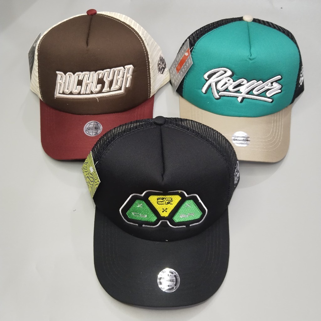 Cyber Rock Trucker Hat / PREMIUM ADULT MESH HAT / CYBER ROCK HAT / PREMIUM TRUCKER HAT / COOL CASUAL