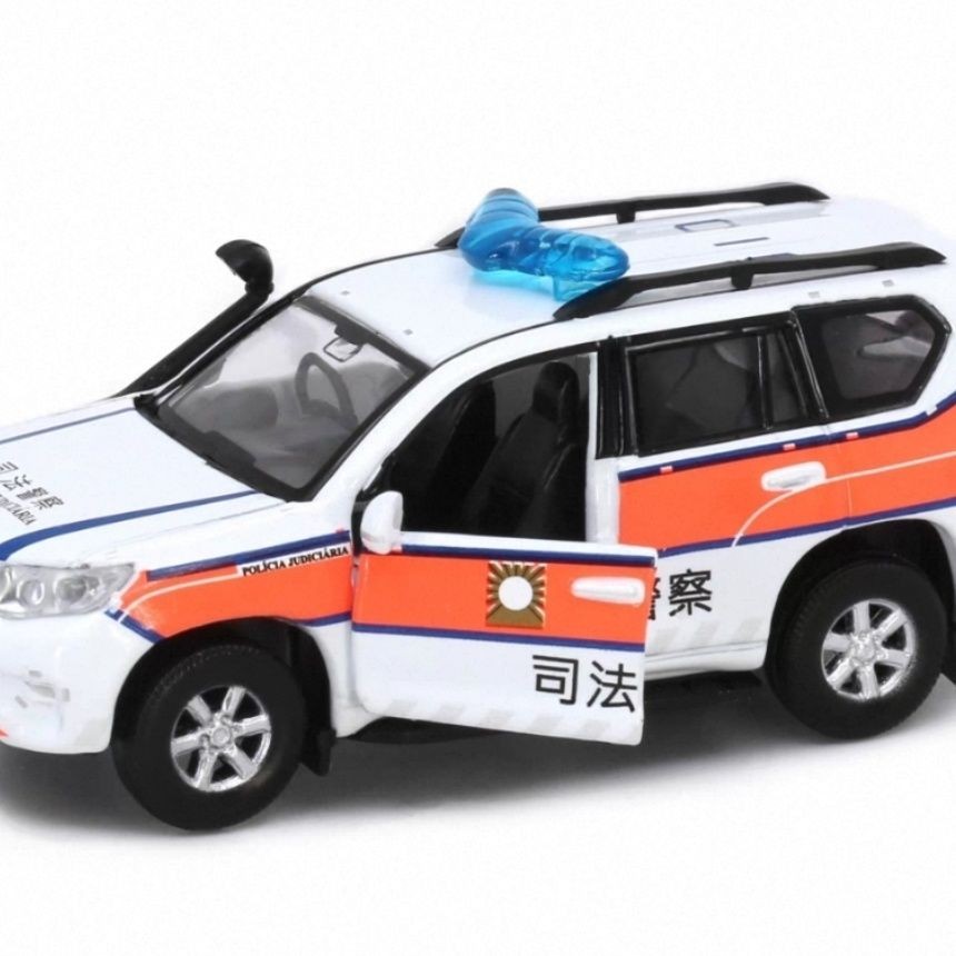 Tiny Micro Shadow 1/64 MC29 Toyota Prado Prado 2018 Macau Judicial Police Alloy Car Model Out of Pri