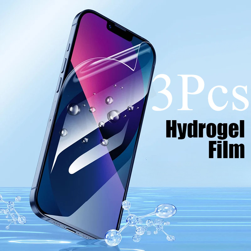 3 ชิ้นที่ชัดเจนและความเป็นส่วนตัวฟิล์มไฮโดรเจลสําหรับ iQOO Z1 Z3 Z5 Z5x Z6 Z7 Z7i Z7s U1 U1x U3 U3x 