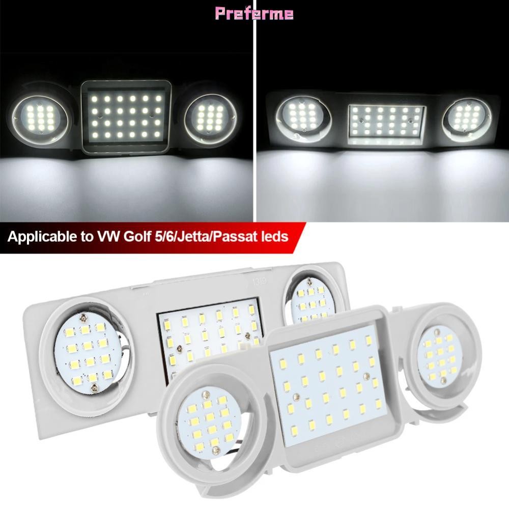 Preferme 12V ภายในรถโดมอ่านไฟ LED โคมไฟสําหรับ Volkswagen VW Passat B6 B5 B7 CC Golf 4 5 6 ที่นั่ง L