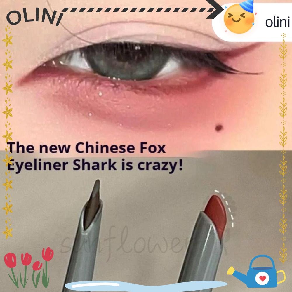 ปากกาเจลอายไลเนอร์เฉียง OLINI, อายไลเนอร์กันน้ําหัวแบนเรียบ, ใช้เครื่องสําอางอายไลเนอร์ติดทนนาน Anti-Smudge