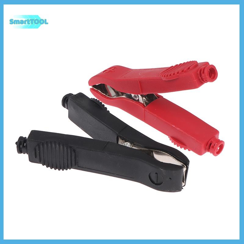 UTZN> 2PCS 30A คลิปจระเข้หุ้มฉนวนแรงดันไฟฟ้าต่ําลวดตะกั่วทดสอบจระเข้ Clamps สีแดง/สีดําใหม่