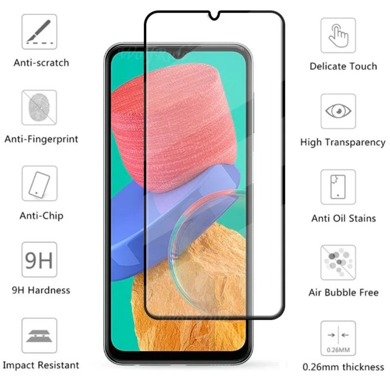 ฟิล์มกระจกนิรภัย SAMSUNG M23 5G / M33 5G / M53 5G FULL GLUE FULL COVER