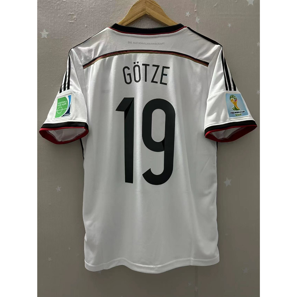 เสื้อฟุตบอลทีมชาติเยอรมัน retro ozil muller gotze home jersey ขนาด aaa