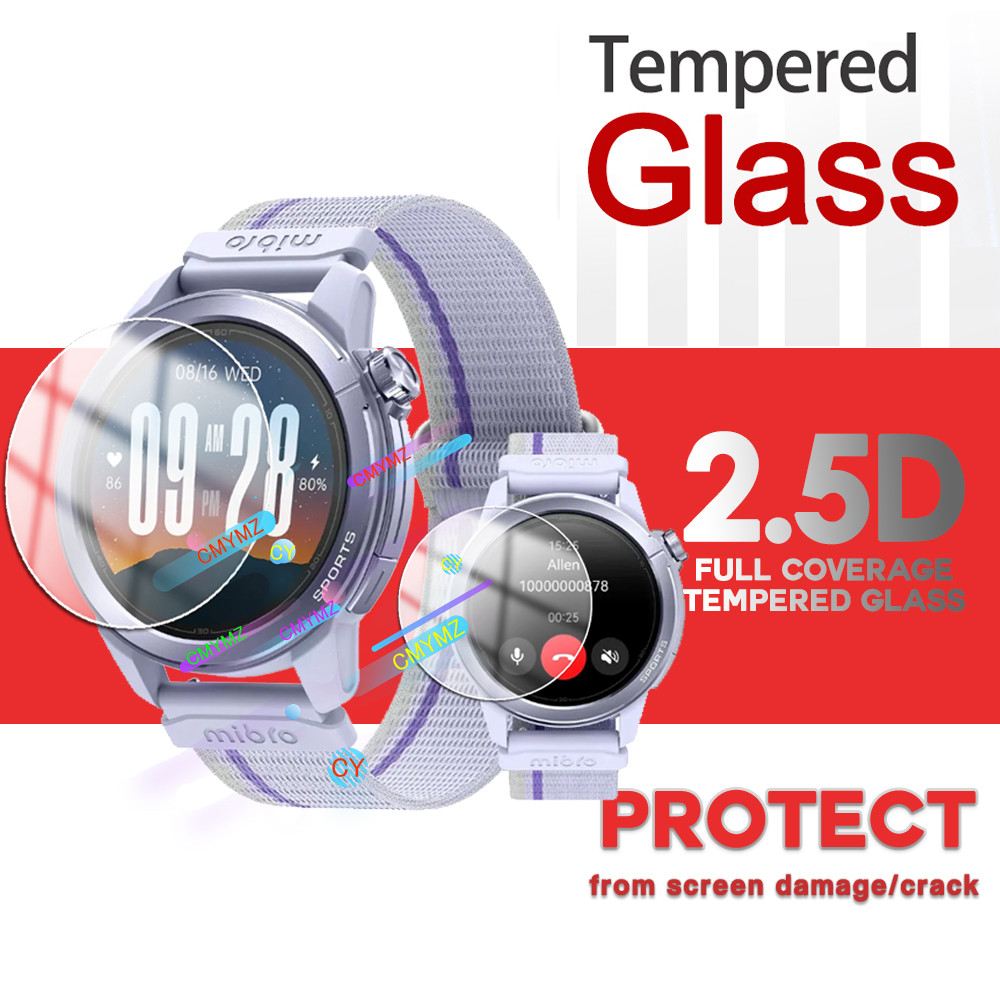 Mibro Watch GS Active 2 ฟิล์ม 9H กระจกนิรภัยป้องกันหน้าจอ Mibro Watch GS Active 2 ฟิล์มใส Mibro Watc