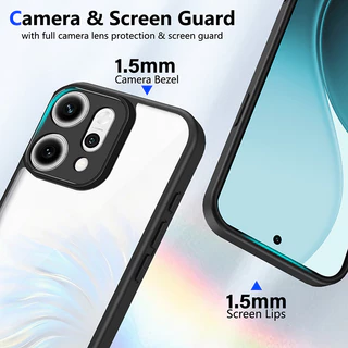 สําหรับ OPPO Reno 14F 13F 12F 11F Reno 14 13 12 11 10 Pro 3 7Z 8 8Z 8T โปร่งใส Matte เคสโทรศัพท์กล้องป้องกันกันกระแทกซิลิโคนอ่อนนุ่มฝาครอบ