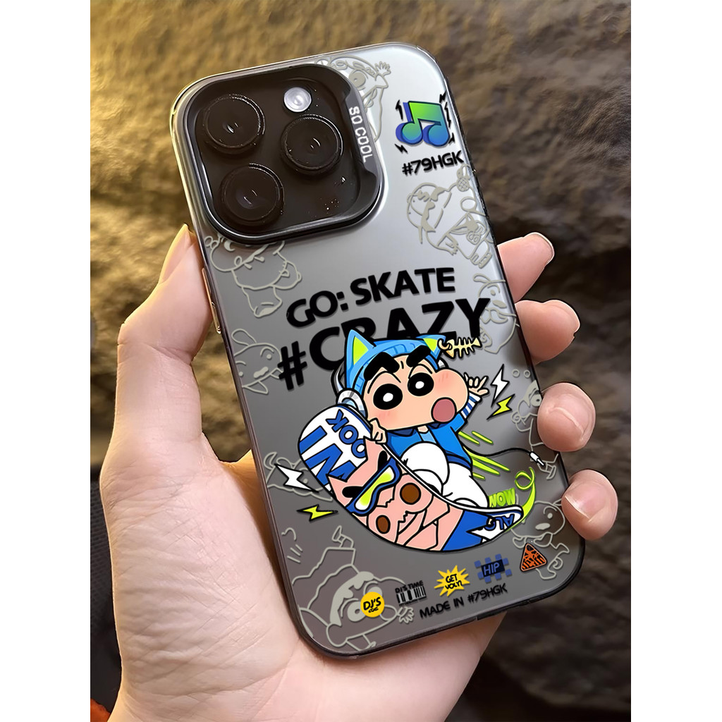 สเก็ตบอร์ดสุดเท่ เคสไอโฟน 13 11 For iPhone 12 14 15 16 Pro MAX CASE 14 15 16 Plus XR XSMAX 7Plus เคสโทรศัพท์คู่รักสุดหรู