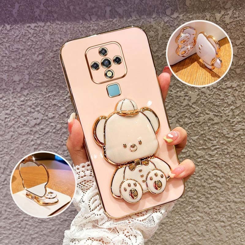 ปลอกกันกระแทกเคสโทรศัพท์สําหรับ Tecno Camon 16 Pro 18 P 18T 19 Pro CE7j CE9h CH6n CI6n CI8n น่ารัก 3