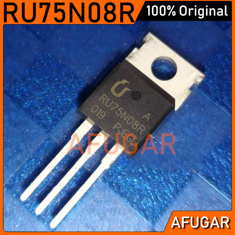 5/10 ชิ้นเดิม RU75N08R TO-220 75N08R TO220 75V/80A N-channel MOSFET ทรานซิสเตอร์ใหม่เดิม AEG9