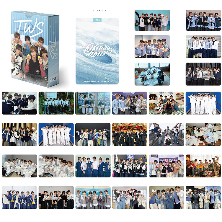 6-55pcs TWS SHINYU Holographic Laser Lomo Cards SUMMER BEAT Sparkling Blue Album Photocards DOHOON Y
