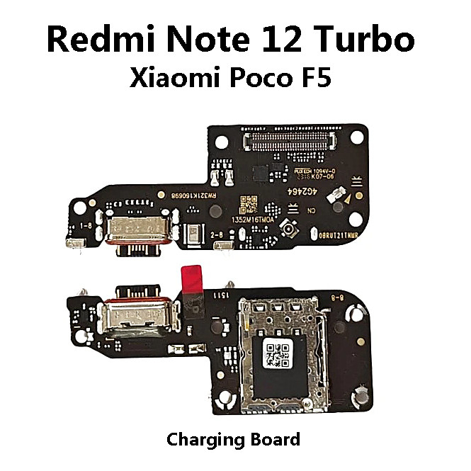 BM Xiaomi Redmi Note 12 Turbo / Poco F5 USB Data Charge พอร์ตชาร์จ Sim Mic บอร์ด PCB ซ่อม Note12 Tur