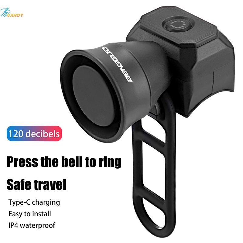 NDY จักรยานไฟฟ้า USB ชาร์จแตรจักรยานเสือภูเขาคําเตือนความปลอดภัยแหวนกันน้ําขี่จักรยานอุปกรณ์เสริม N