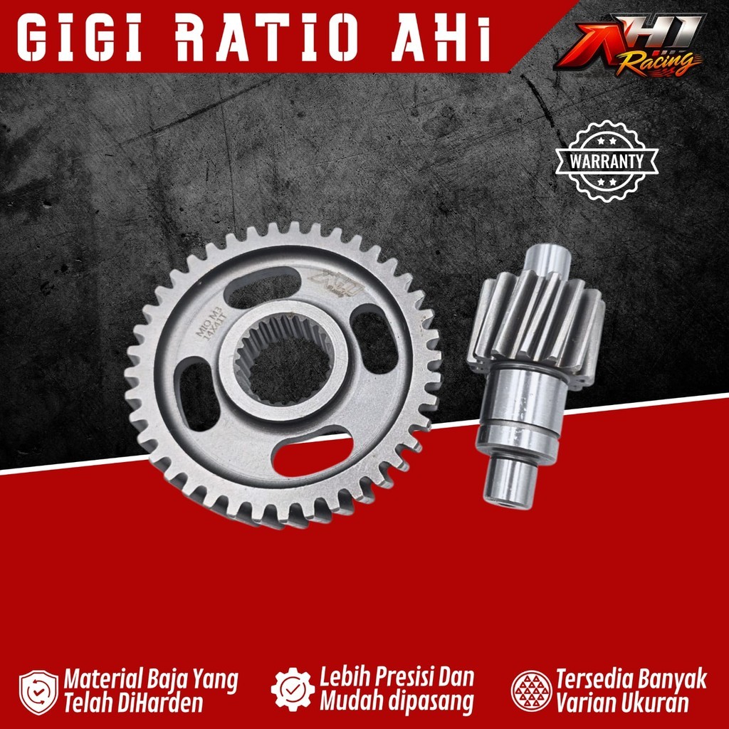 AH1 GEAR RATIO MIO M3 FINO 125 XRIDE 125 SOUL GT 125 MIO S MIO Z FREEGO Etc AH1 RACING 14/39 14/40 14/41 15/40