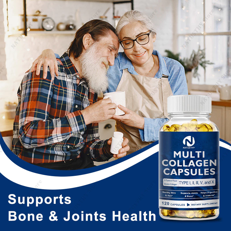 NATUSTHY Multi Collagen Capsules Type I II III V X ผิว กระดูกข้อต่อ ตับ thumbnail 8