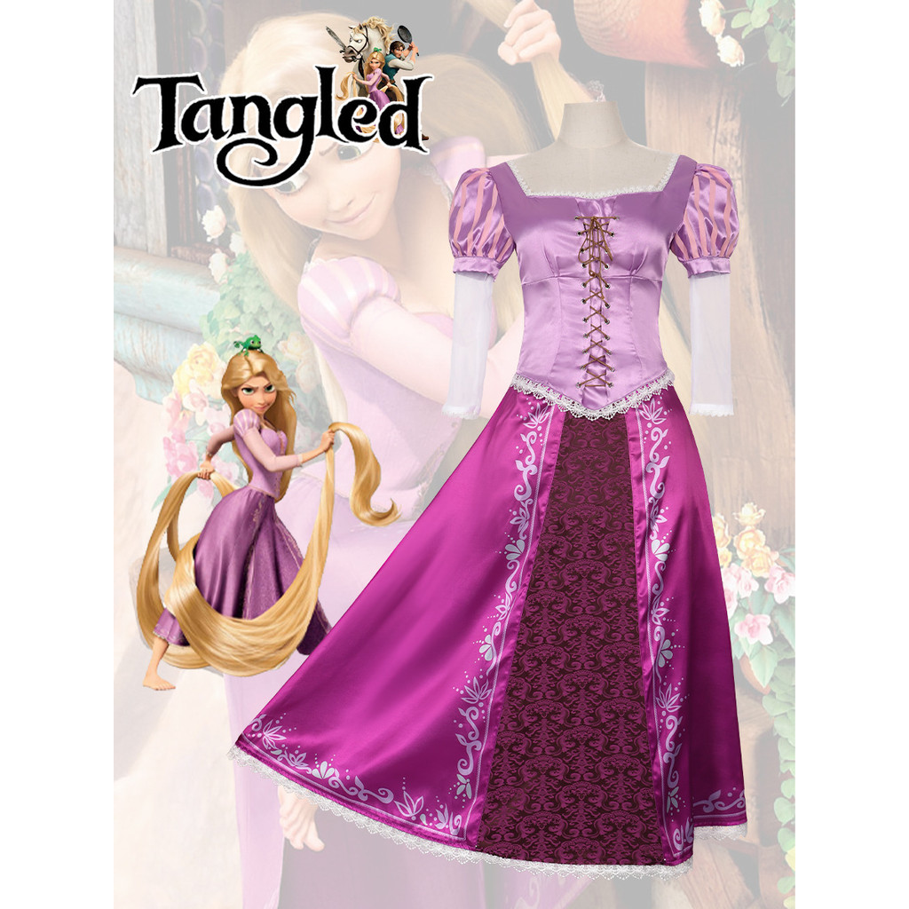 คอสตูม Tangled Rapunzel Princess Le Pei เครื่องแต่งกายสำหรับคอสเพลย์และการแสดง