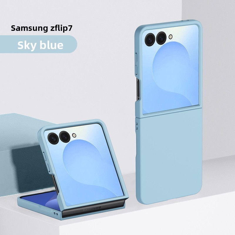 กันชน Slim สําหรับ Samsung Galaxy Z Flip 7 กรณีการออกแบบแฟชั่น Hard PC สีลูกกวาด Z Flip7 Flip Z7 เคสโทรศัพท์ระดับพรีเมียม