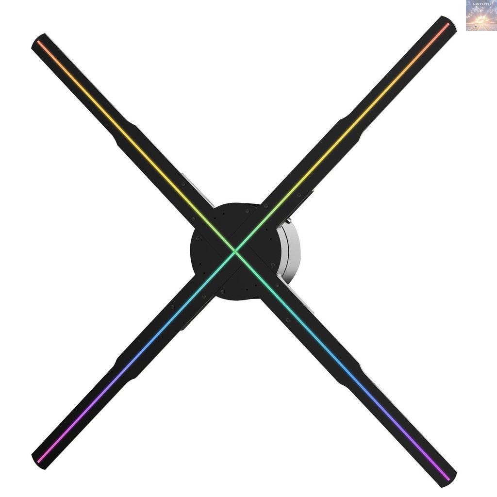 [โปรโมชั่น] P56 3D โฮโลแกรมโปรเจคเตอร์ LED โฆษณาพัดลมจอแสดงผล 2K HD 3D Naked Eye Video Fan พร้อม 678