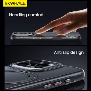 BKWHALE 360 ° หมุนขาตั้งแม่เหล็กMatteสําหรับiPhone 17 Air 17 Pro Max 16 Pro Max 17e 16e 15 14 13 Pro Max 16 Plusกันกระแทกฝาหลังแม่เหล็กBracketปลอก