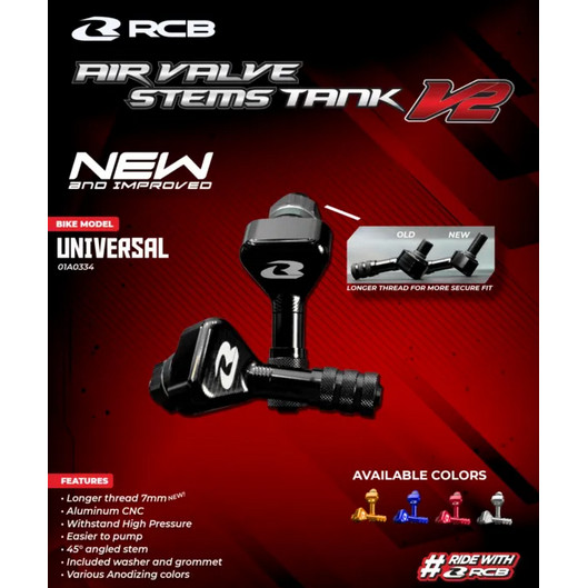 RCB RACING BOY [ TANK V2 ] TUBELESS AIR VALVE STEMS TUBELESS VALVE HEAD KELAPA TIUB NUT[ 8MM/10MM ] - รูปที่ 5