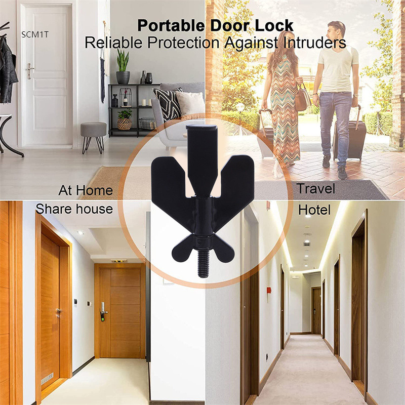 SCM1T-Door Blocker โรงแรม Anti Theft Door Blocker หญิง Solo แบบพกพา Wolf Proof Travel Home ภายในประต