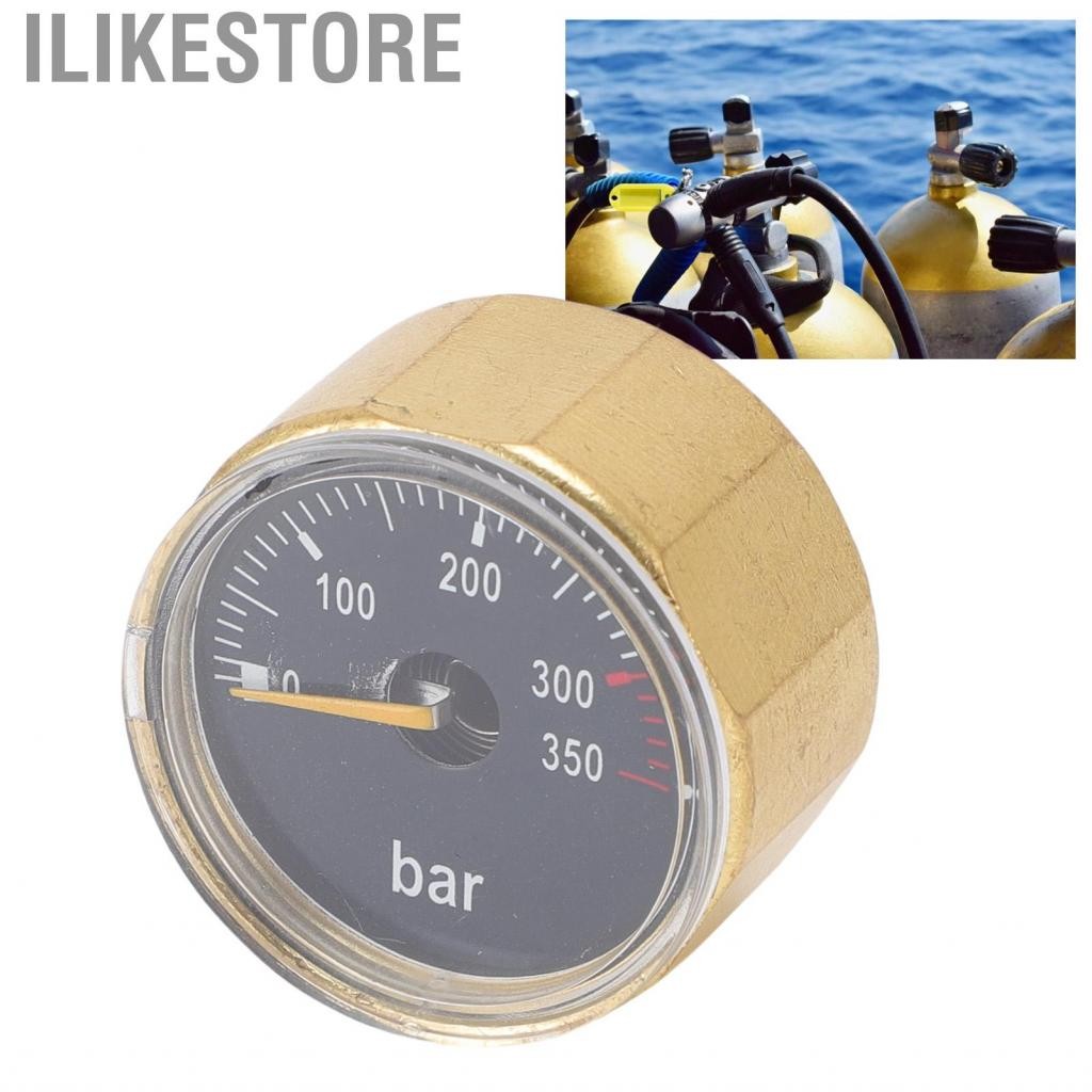 Ilikestore ILIKESTORE-th Air Cylinder Pressure Meter Gas ที่มีเรืองแสงในการช็อกป้องกันน้ำสีเข้มสำหรั