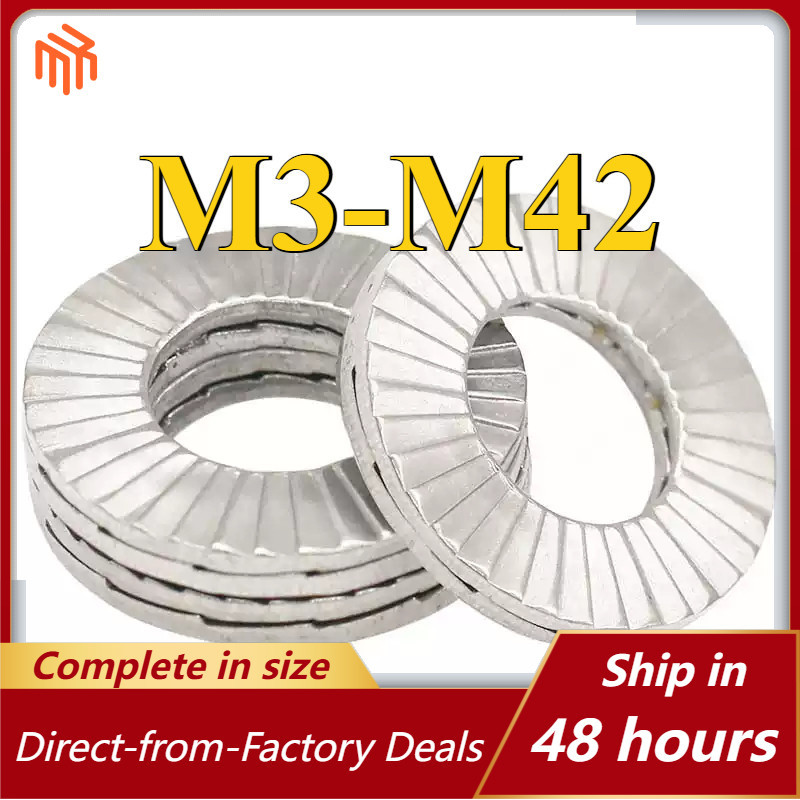 304 สแตนเลส Double Stack เครื่องซักผ้าล็อคตัวเอง M3-M42 (MX-PH)