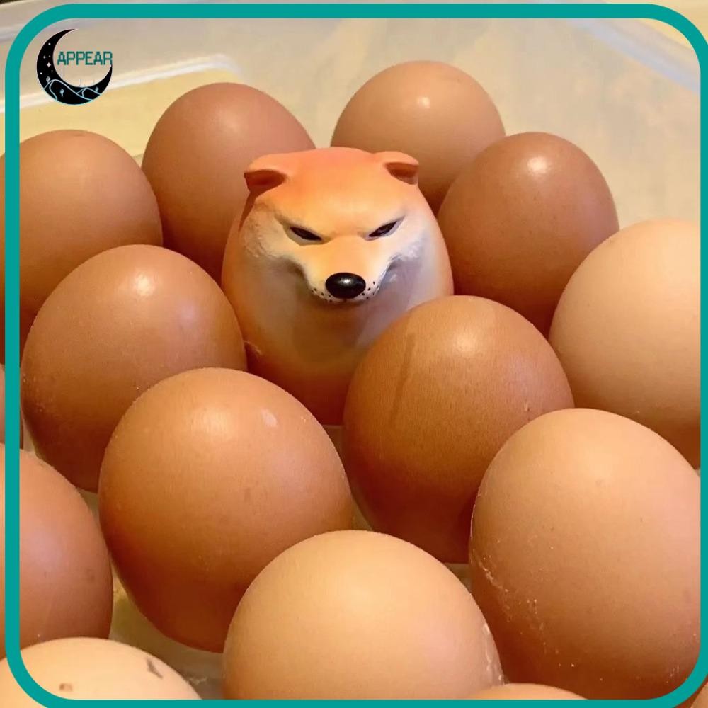 APPEAR Squishy Fidget Toy, Shiba Inu PU Slow Rebound Dog Egg Toy, Fun Shibako Dog Egg รูปร่างสมจริงต